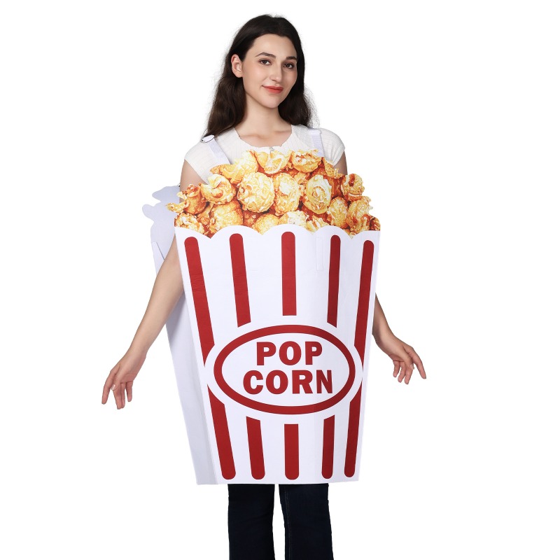 새로운 할로윈 코스프레 의상 재미있는 팝콘 디지털 프린 - Popcorn 리뷰 및 가격